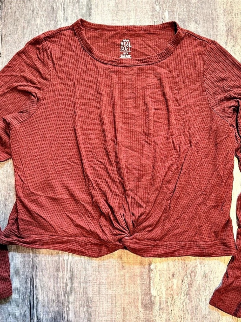 aerie Real Soft Long Sleeve Twist Top